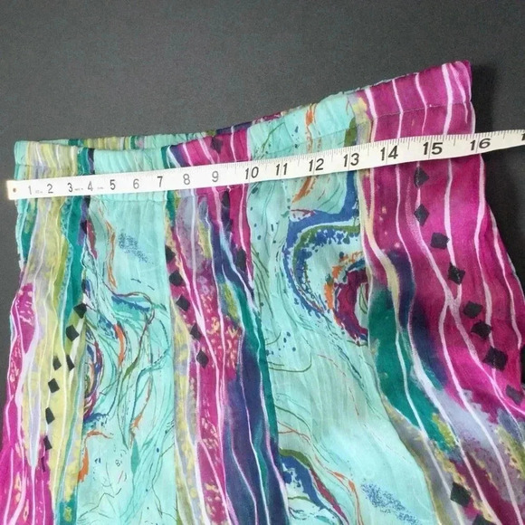 Anu Womens Multicolor Abstract Ruffle Skirt Size Small - Picture 5 of 8